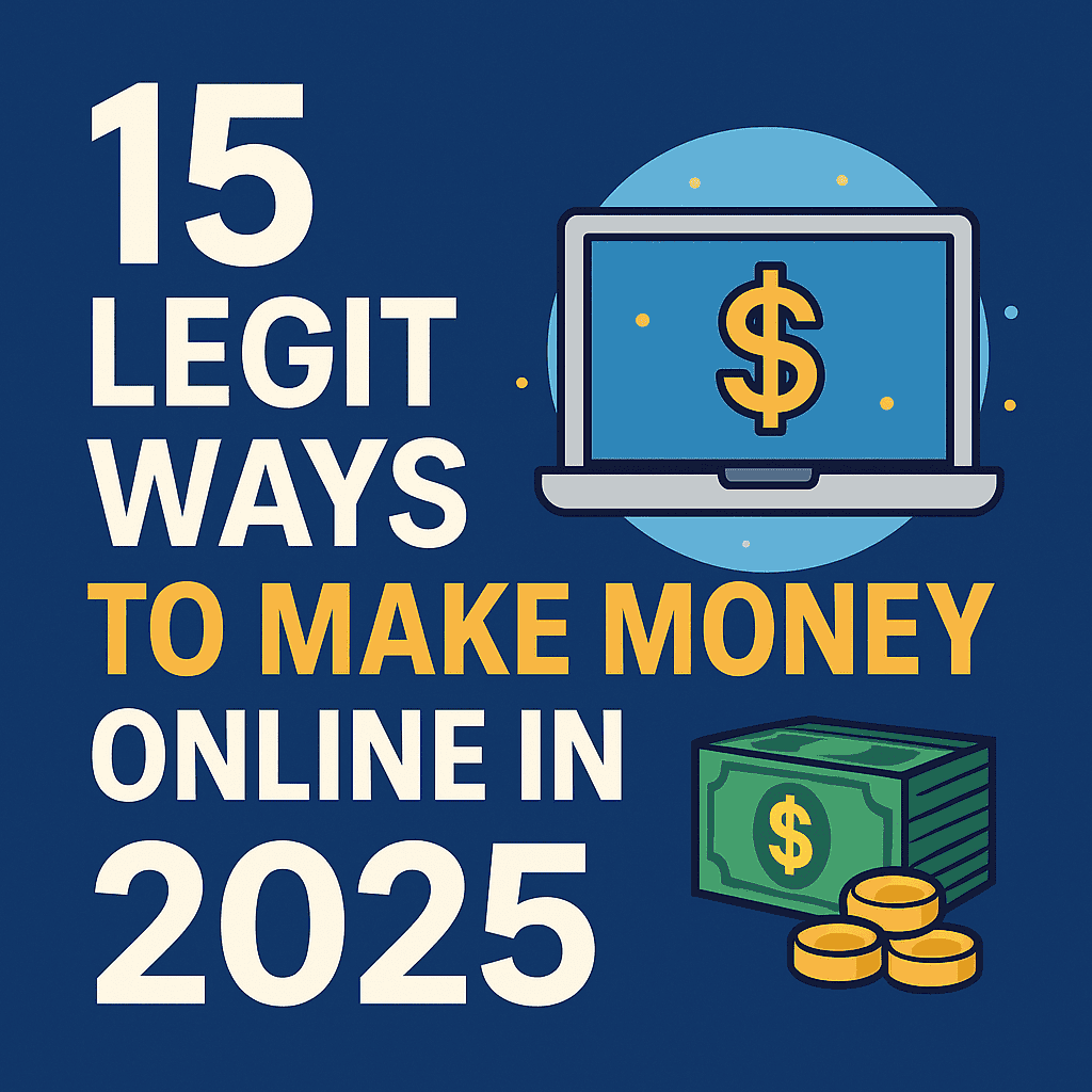 Legit ways to make money online in 2025: 15 Powerful & Proven Methods